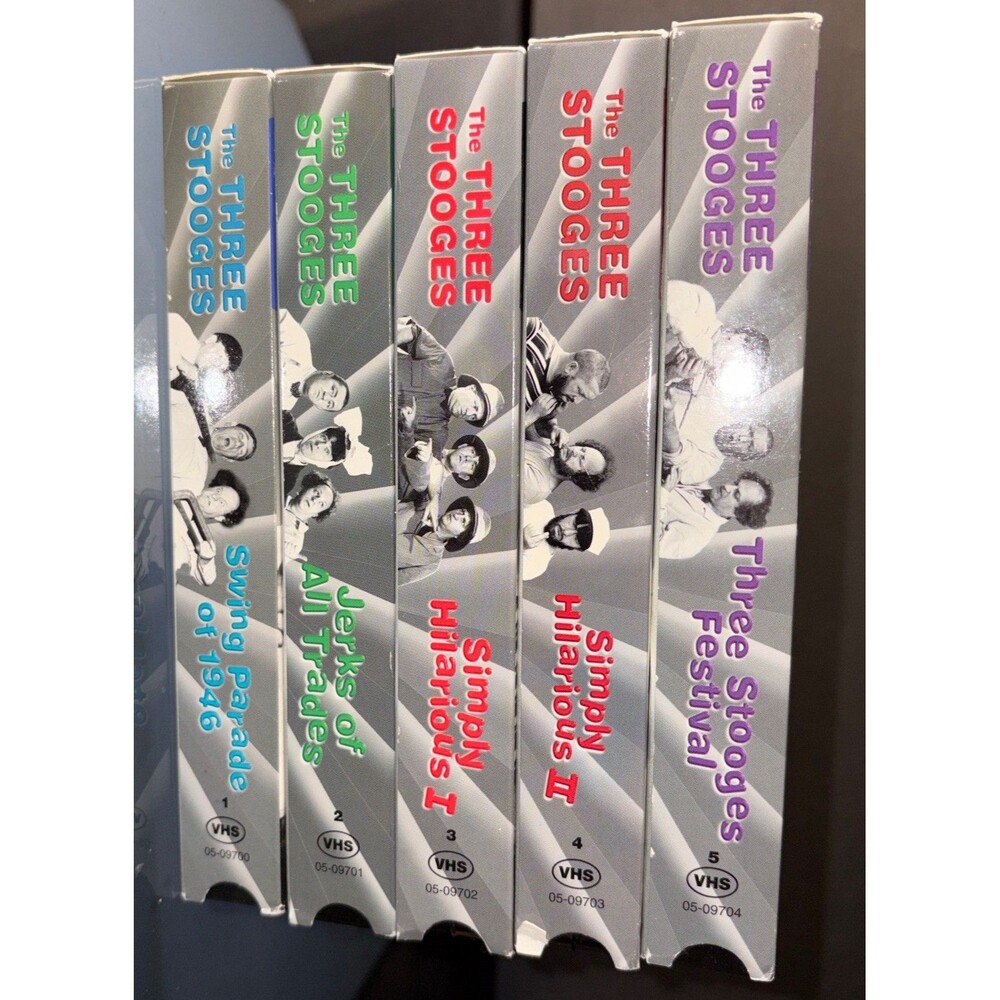 The Three Stooges Collection (Lot of 5 VHS tapes) Good Times Home Video